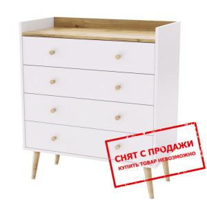 Комод Art in Head Asgard 4 с 4 ящиками Белый брилл...