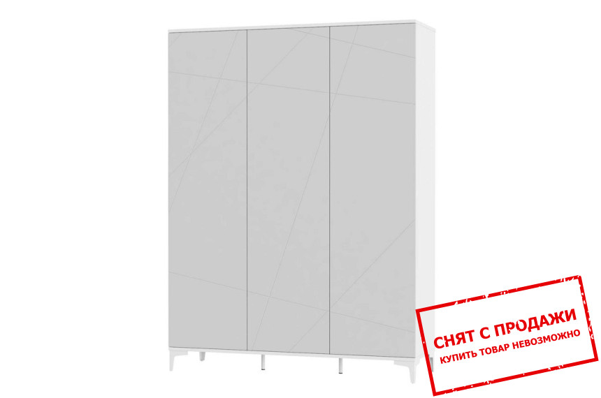 Шкаф платяной Art in Head Picassa Ш3 3-дверный Пепельный софттач