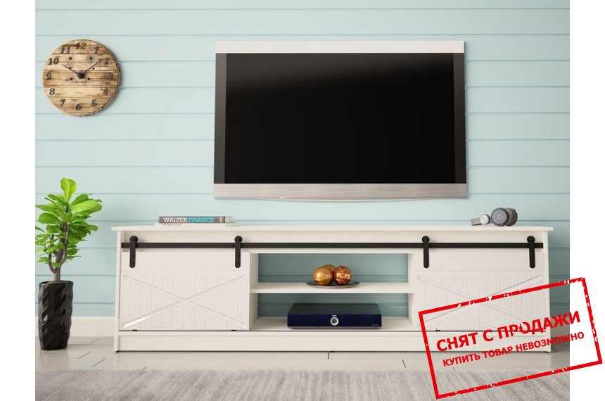 Тумба под ТВ Cama Granero RTV 2-дверная Белый матовый/белый глянец