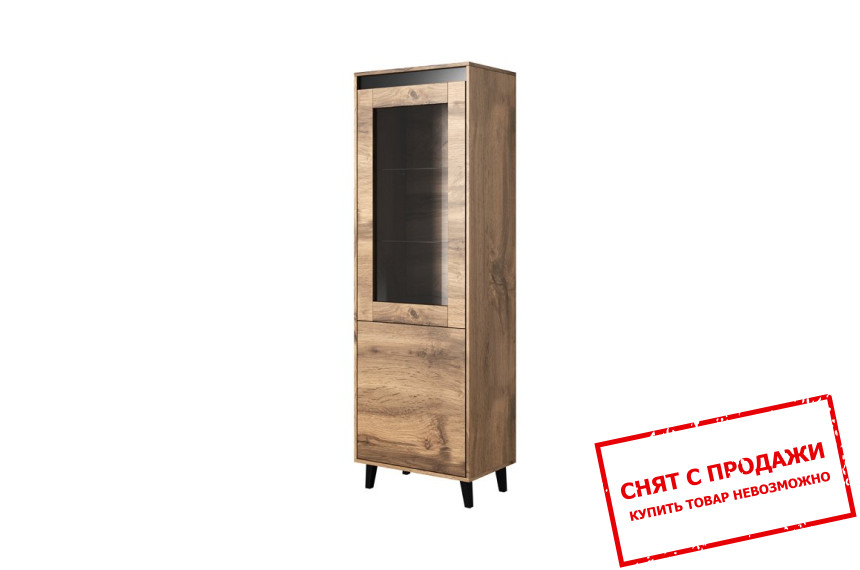 Витрина Cama Nord 2-дверная Дуб вотан/антрацит