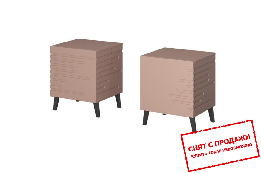 Тумба прикроватная Cama Nova (2 шт.) с 1 ящиком Розовый мат