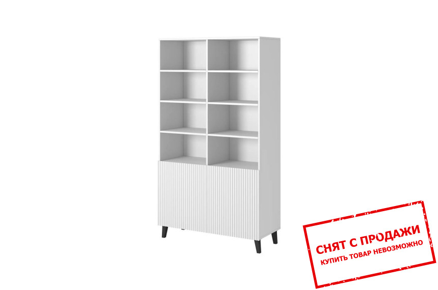 Стеллаж Cama Pafos 100 2-дверный Белый мат