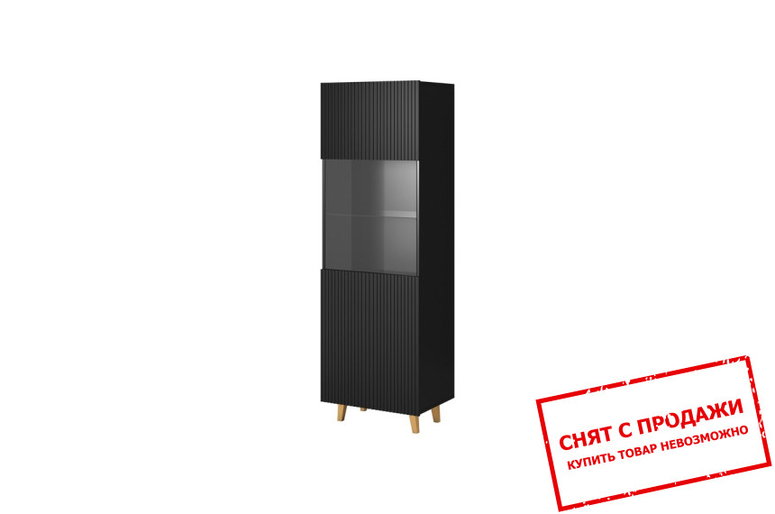 Витрина Cama Pafos 60 2-дверная Черный мат