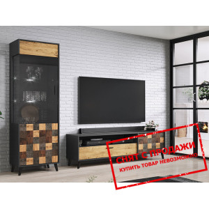 Стенка в гостиную Cama Soul 1 Антрацит декор...