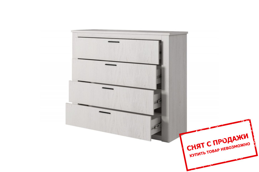 Комод Cama Finn FI8 4S с 4 ящиками Сосна андерсен белый