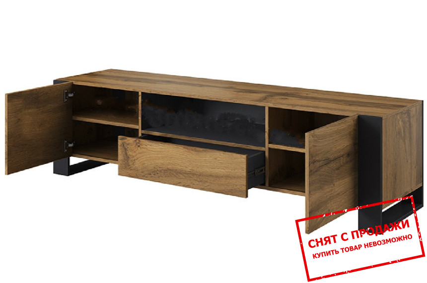 Тумба под ТВ Cama Wood RTV 2-дверная с 1 ящиком Дуб вотан/антрацит