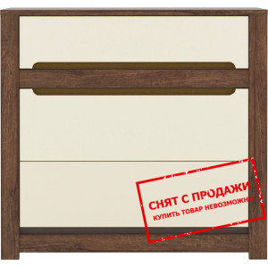 Комод Эрика KOM3S Гербор с 3 ящиками Дуб техас/светло-серый софт тач