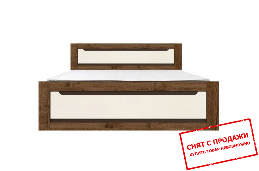 Кровать (каркас) Эрика LOZ160 Гербор двухспальная Дуб техас/светло-серый софт тач