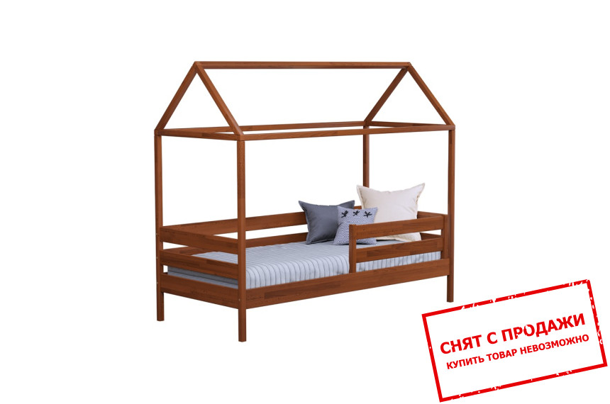 Кровать домик деревянная Эстелла Амми 90х190 с защитной планкой