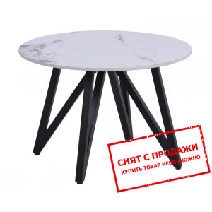 Стол журнальний Colorado Intarsio Белый глянец/чер...