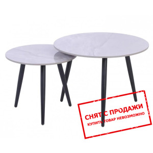 Стол журнальний Georgia Intarsio Серый глянец/черн...