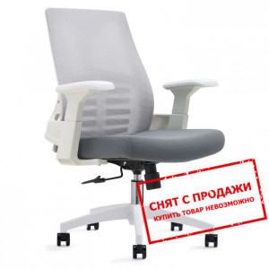 Кресло компьютерное Intarsio SAM Серый/белый карка...