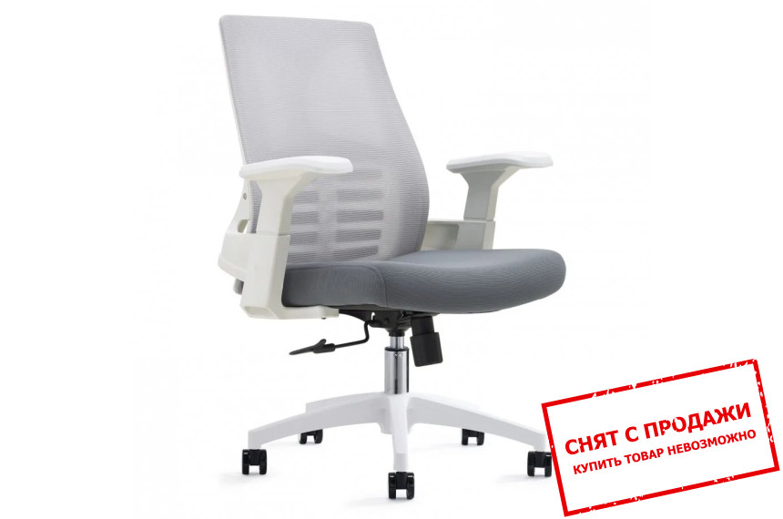 Кресло компьютерное Intarsio SAM Серый/белый каркас