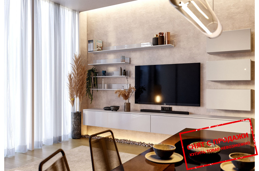Стенка в гостиную БОКС TV5 / BOX TV5 MiroMark Белый глянец