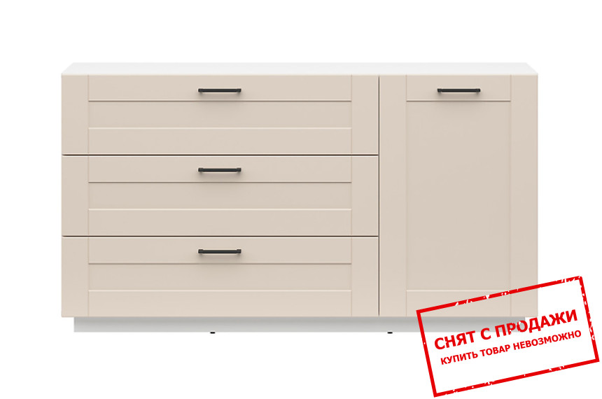 Комод FL Smart KOM1D3S BRW Белый альпийский/бежевый песчаный BRW