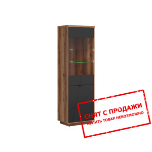 Витрина Forn REG1D1W BRW 2-дверная Дуб делано/черн...