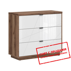 Комод Forn KOM3S BRW с 3 ящиками Дуб делано/белый ...