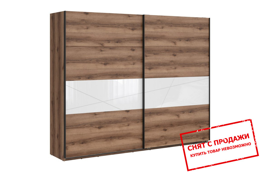 Шкаф-купе Forn SZF/270 BRW 2-дверный Дуб делано/белый глянец