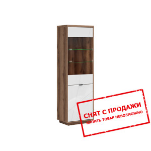 Витрина Forn REG1D1W BRW 2-дверная Дуб делано/белы...