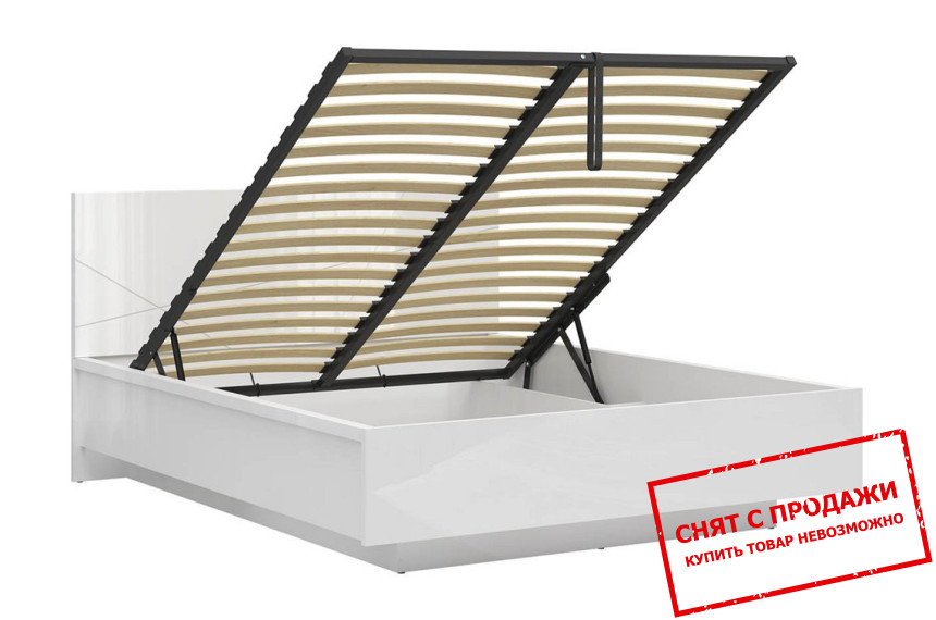 Кровать (с подъемным механизмом) LOZ/160/B Forn BRW Белый глянец