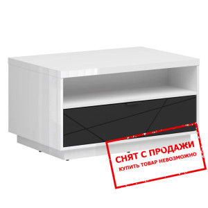 Стол журнальный Forn LAW1S BRW Белый глянец/черный...