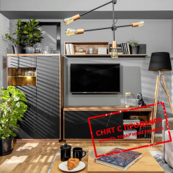 Польская мебель Forn BRW Дуб делано/черный мат