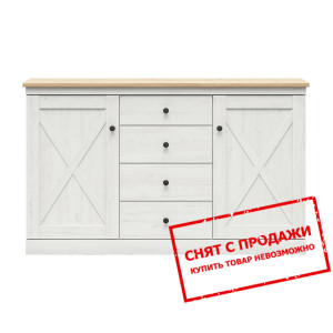 Комод Frija KOM2D4S BRW 2-дверный с 4 ящиками Сосн...