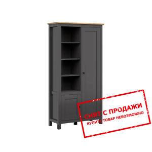Стеллаж Hesen SZF2D BRW 2-дверный Графит/дуб артиз...