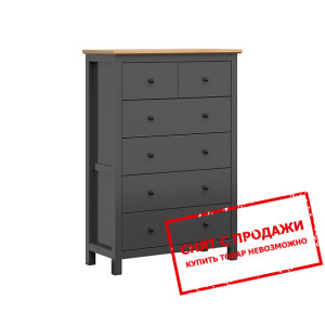 Комод Hesen KOM6S/15/10 BRW с 6 ящиками Графит/дуб...