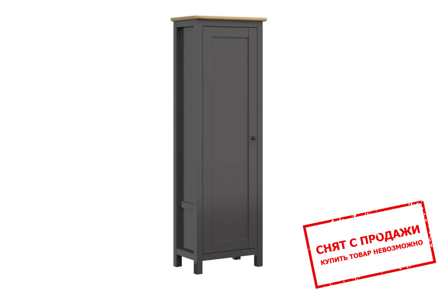 Стеллаж Hesen REG1D/20/7 BRW 1-дверный Графит/дуб артизан