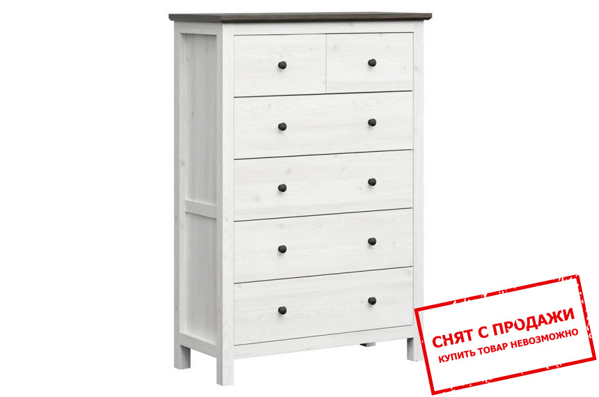 Комод Hesen KOM6S/15/10 BRW с 6 ящиками Лиственница сибиу светлая/сосна ларико