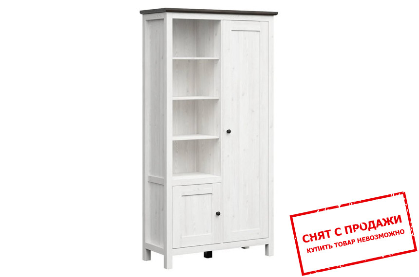 Стеллаж Hesen SZF2D BRW 2-дверный Лиственница сибиу светлая/сосна ларико