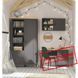 Модульное рабочее место Hesen Мебель BRW Польша Графит/дуб артизан