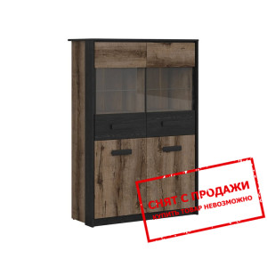 Витрина Kassel REG2D2W BRW 4-дверная Дуб монастери...