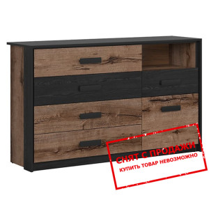 Комод Kassel KOM1D5S BRW 1-дверный с 5 ящиками Дуб...