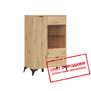 Витрина Lamea REG1D1W1S BRW 2-дверная с 1 ящиком Д...