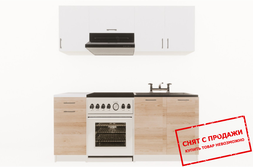 Кухня Layman EcoModel 180 Белый мат/Дуб артизан