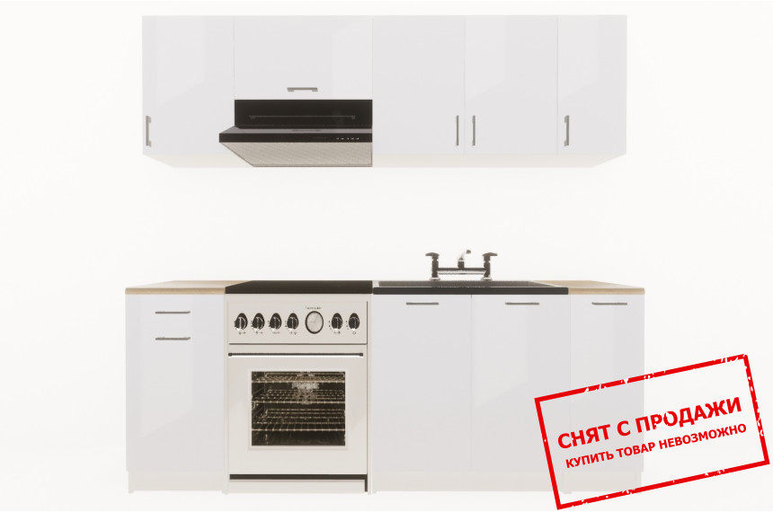 Кухня Layman EcoModel 210 Белый блеск/Белый блеск