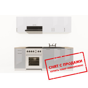 Кухня Layman EcoModel 210 Белый блеск/Серый блеск...