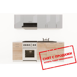 Кухня Layman EcoModel 210 Серый блеск/Дуб артизан...