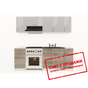 Кухня Layman EcoModel 210 Серый блеск/Дуб нельсон...
