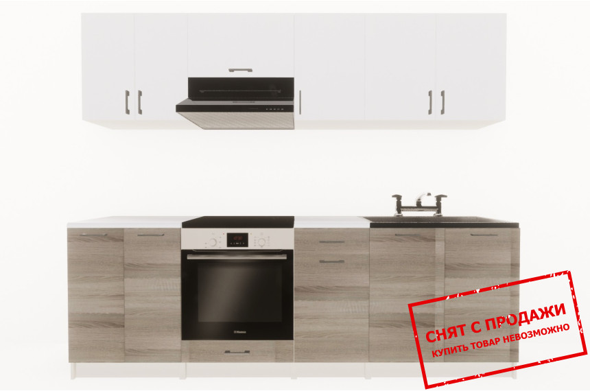 Кухня Layman EcoModel 240 Белый мат/Дуб нельсон