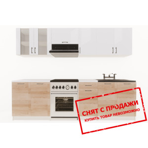 Кухня Layman EcoModel 260 Белый блеск/Дуб артизан...
