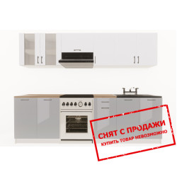 Кухня Layman EcoModel белый мат/серый блеск