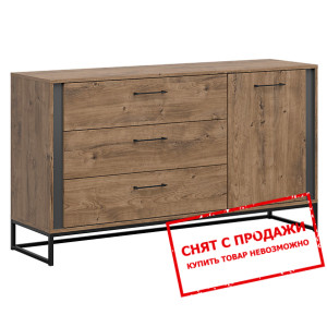 Комод Luton KOM1D3S/9/16 BRW 1-дверный с 3 ящиками...