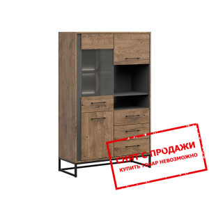 Витрина Luton REG2D1W3S BRW 3-дверная с 3 ящиками ...