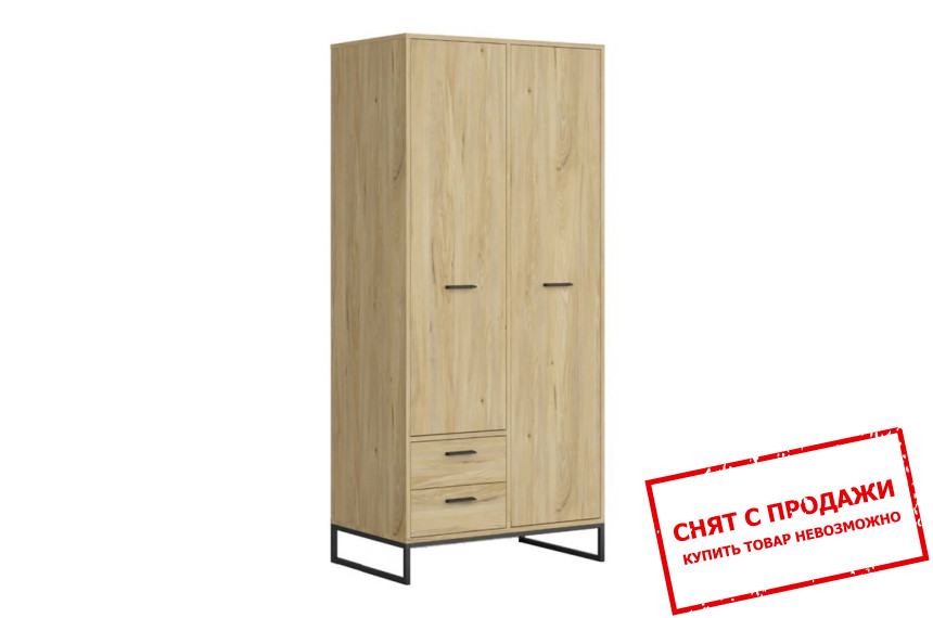 Шкаф комбинированный Ramla SZF2D2S/U BRW 2-дверный Ясень белорусский