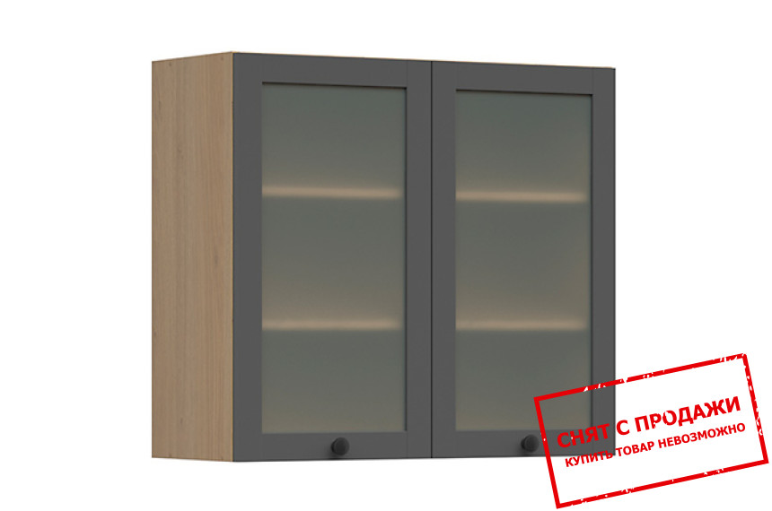 Витрина навесная Semi Line G-80/72-LV/PV графит BRW