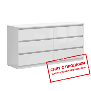 Комод Tetrix KOM6S BRW с 6 ящиками Белый...