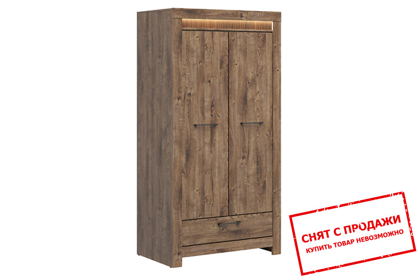 Шкаф платяной Torin SZF2D1S BRW 2-дверный Дуб риббек коричневый